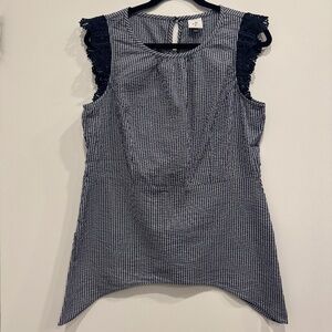 CAbi | lace flutter sleeve top